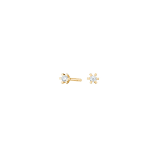 Vergoldete S. Ohrringe 6 Krappen mit 2,5mm CZ.