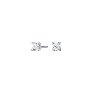 Rhod. S. Ohrringe 4 Krappen mit 4,5mm Zirkonia