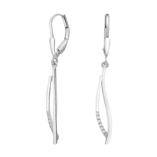 Rhod. Silber Ohrringe mit Zirkonia