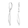 Rhod. Silber Ohrringe mit Zirkonia