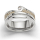Ring "Maui" Lavasand/Zirkonia rhodiniert