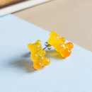 MY BÄR Acryl- Ohrstecker - gelb klar - Stecker...