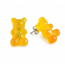 MY BÄR Acryl- Ohrstecker - gelb klar - Stecker...