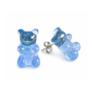 MY BÄR Acryl- Ohrstecker - blau klar - Stecker...