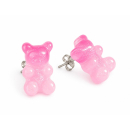 MY BÄR Acryl- Ohrstecker - lila klar - Stecker...