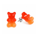 MY BÄR Acryl- Ohrstecker - orange - rot - Stecker...