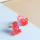 MY BÄR Acryl- Ohrstecker - rot klar - Stecker Edelstahl