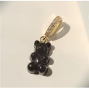 MY BÄR Acryl- Anhänger - schwarz, Öse...