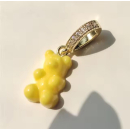 MY BÄR Acryl- Anhänger - gelb, Öse...