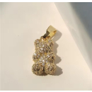 MY BÄR Acryl- Anhänger - gold mit Glitzer,...