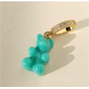 MY BÄR Acryl- Anhänger - leuchtendes blau-...