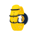 PICTO Ocean Ghost Net 40 mm Armbanduhr mit rotierendem Zifferblatt und Electric Yellow recyceltem Armband