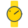 PICTO Ocean Ghost Net 40 mm Armbanduhr mit rotierendem Zifferblatt und Electric Yellow recyceltem Armband