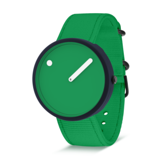 PICTO Ocean Ghost Net 40 mm Armbanduhr mit rotierendem Zifferblatt und steuerbord-grünem recyceltem Kunststoffarmband