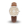 DUR Uhr 36er "Ostfriesland" Strandsand, Lederband braun