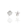 Ohrstecker 925/- Silber, rhodiniert, Zirkonia weiß, Muschel, Seestern
