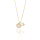 Collier 925/- Silber, 18k vergoldet, Zirkonia weiß, Muschel, Seestern, 40,5 + 2cm, inkl. Etui