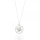 Collier 925/- Silber, rhodiniert, Zirkonia, Kompass, beweglich, 40+5cm, inkl. Etui