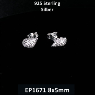 Ohrstecker Muschel- Schnecke silber - 925 Silber