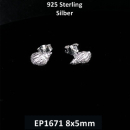 Ohrstecker Muschel- Schnecke silber - 925 Silber