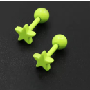 Ohrstecker MY EAR Neon Stern gelb - Edelstahl