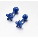 Ohrstecker MY EAR Neon Stern blau - Edelstahl