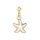 My Charm - Charm "Seestern" edelstahl vergoldet mit innen weiß  - Edelstahl