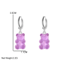 MY BÄR Acryl- Ohrhänger - weiß klar -...