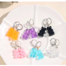 MY BÄR Acryl- Ohrhänger - hellblau klar - Messing versilbert