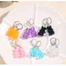 MY BÄR Acryl- Ohrhänger - rosa matt - Messing versilbert