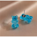 MY BÄR Acryl- Ohrstecker - hellblau klar - Stecker...
