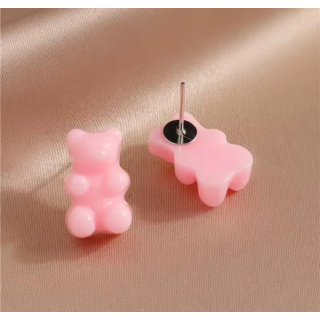 MY BÄR Acryl- Ohrstecker - rosa matt - Stecker Edelstahl