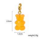 MY BÄR Acryl- Anhänger - gelb, edelstahl mit...