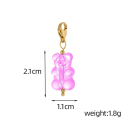 MY BÄR Acryl- Anhänger - pink klar, edelstahl...