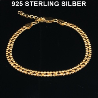 Armband für Charms vergoldet - 925 Silber vergoldet