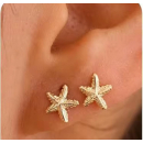 Ohrstecker MY EAR Seestern und Seestern vergoldet - Zink...