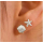 Ohrstecker MY EAR Muschel und Muschel silber - Zink versilbert