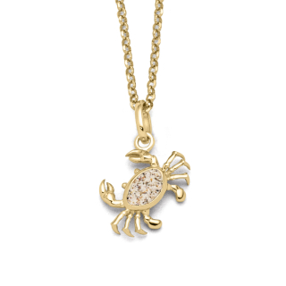 "Krabbe" Strands. 45 cm verg. Silb. 925