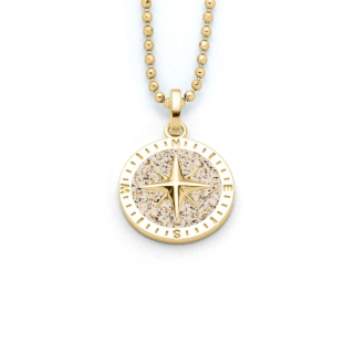 "Kompassrose 2.0" 15mm/Strands. verg.Silb. 925