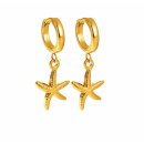 Ohrhänger MY EAR mit Seestern edelstahl 18 K vergoldet