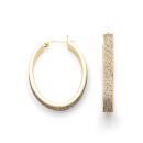 Creole"oval 36.8mm" Strands./ verg. Silb. 925