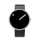 PICTO-Armbanduhr mit drehbarem Zifferblatt und schwarzem...