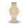 DUR Uhr 40er "Kompass 2" Strandsand,PVD beschichtet, Mesh Band Edelstahl, goldfarben