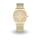 DUR Uhr 36er "Kompass 1" Strandsand,PVD beschichtet, Mesh Band Edelstahl, goldfarben