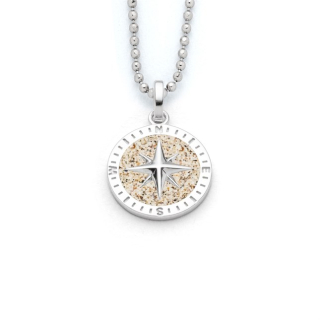 "Kompassrose 2.0" 15mm/Strands. rhod.Silb. 925