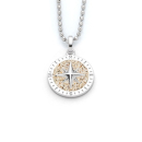 "Kompassrose 2.0" 15mm/Strands. rhod.Silb. 925