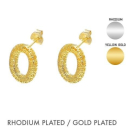 Sea Jewel Basket Ohrstecker "Ring oval " - 925...