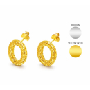 Sea Jewel Basket Ohrstecker "Ring oval " - 925...