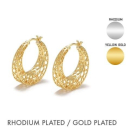 Sea Jewel Basket Ohrring "Moon kantigl" - 925...