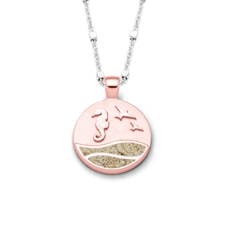 Anhänger Strandwellen "Timmendorf" 15 mm, Strandsand rosé vergoldet ) limitierte Sonderedition )